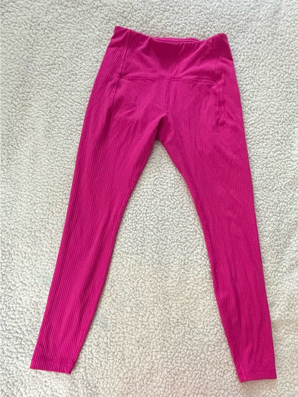 Spyder Girls' Ribbed Hot Pink Leggings
